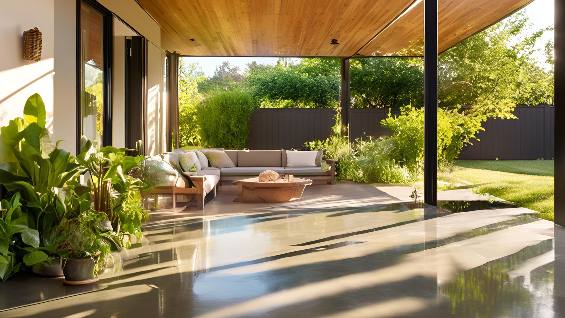 Concrete patio being laid in Bristol